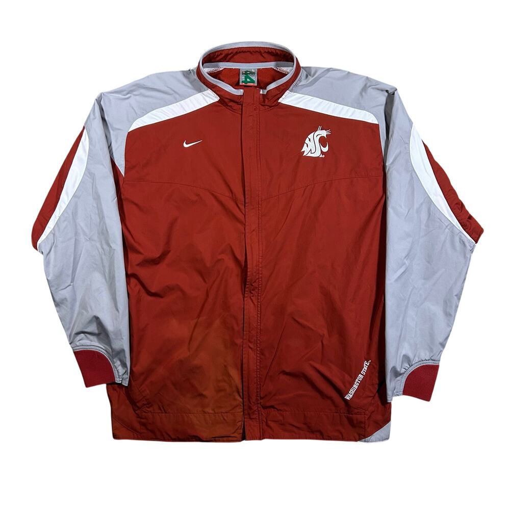 Y2K Nike Team Washington State University Zip Windbreaker Jacket Mens Large